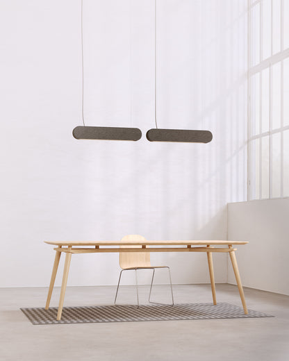 Luminaire linéaire acoustique Kipu en double