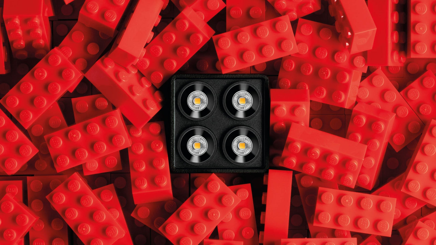 Applique Black Foster Micro Surface 2x2 LEDs Dali