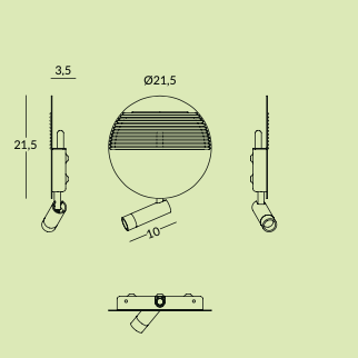 applique-murale-dial-liseuse-dimensions