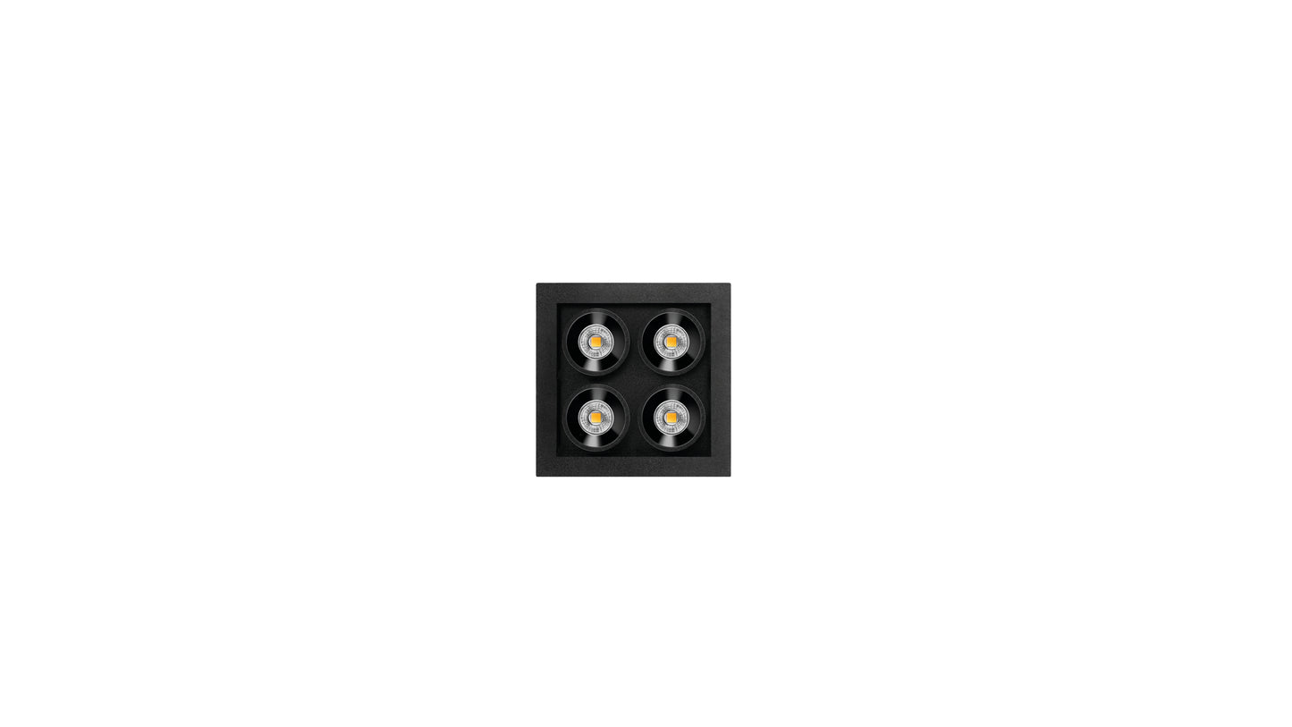 Applique Black Foster Micro Surface 2x2 LEDs Dali