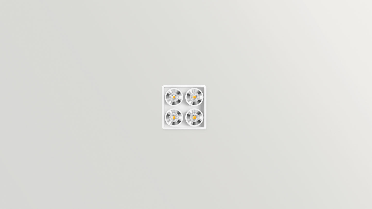 Applique Black Foster Micro Surface 2x2 LEDs Dali