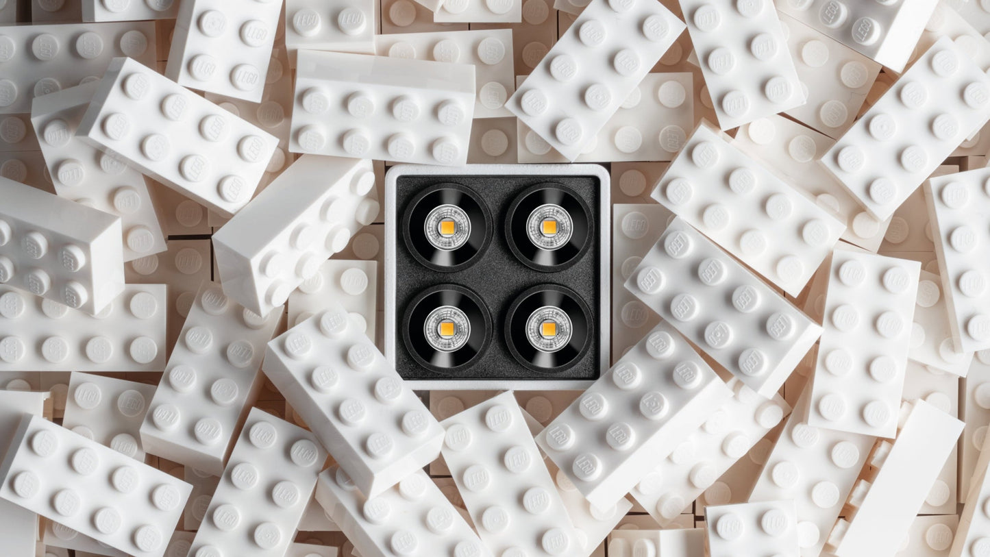 Applique Black Foster Micro Surface 2x2 LEDs Dali