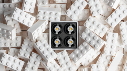 Applique Black Foster Micro Surface 2x2 LEDs Dali