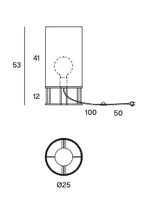 Lampe à poser en corde Habe