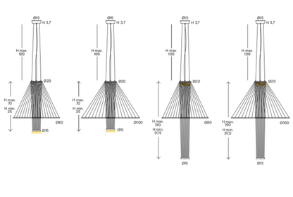 Luminaire Medusa – Suspension LED en corde