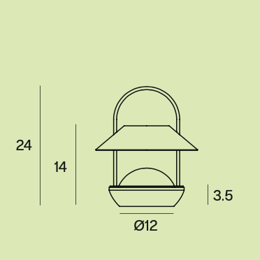 Lampe portable en métal Candela Outdoor
