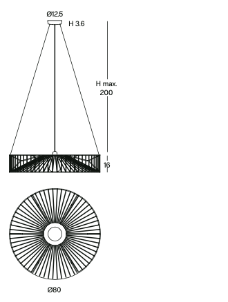 Suspensions Mariola Ø50 cm Ø80 cm