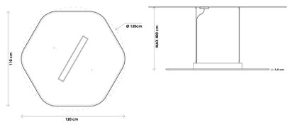Luminaire acoustique hexagonal suspendu Sisa