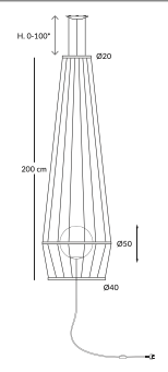 Suspension en corde Morgana à brancher – Luminaire LED en corde