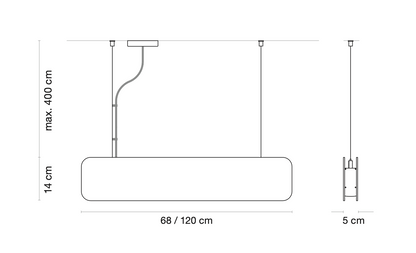 Suspension bois, NINA, luminaire linéaire DALI, WOOD