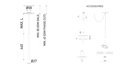 Suspension Stick 44 cm Dali