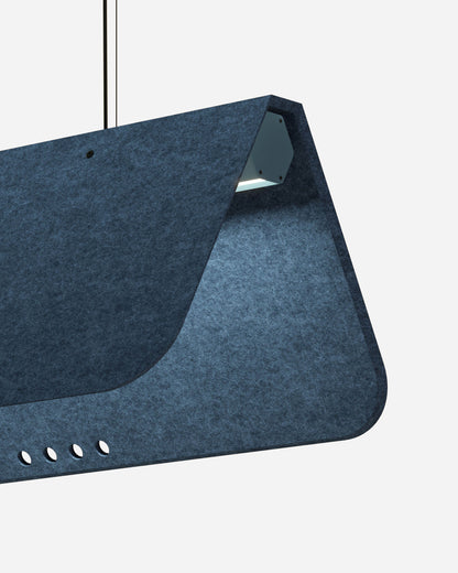 KUNTUR est un luminaire acoustique suspendu ON-OFF de la collection KALLMA