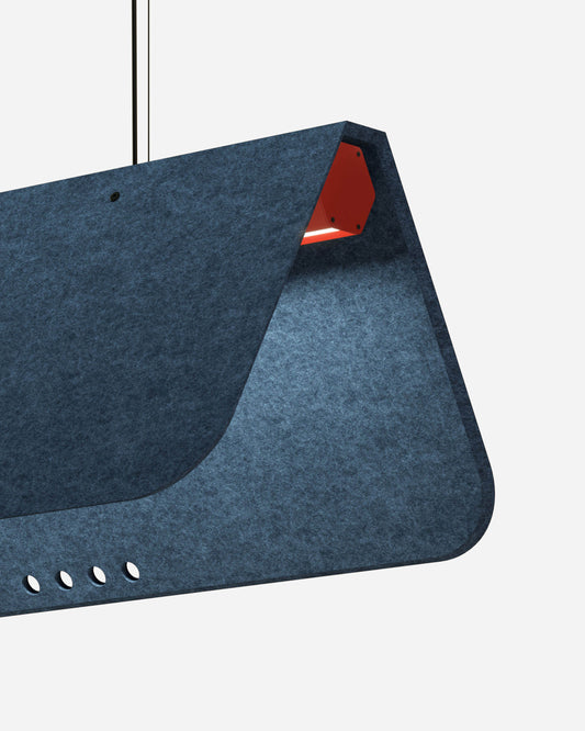 KUNTUR est un luminaire acoustique suspendu ON-OFF de la collection KALLMA
