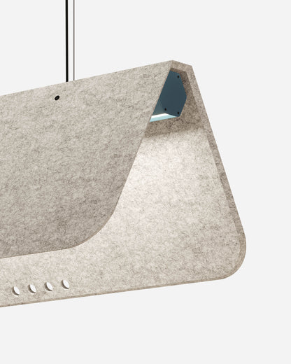 KUNTUR est un luminaire acoustique suspendu ON-OFF de la collection KALLMA