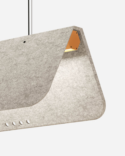 KUNTUR est un luminaire acoustique suspendu ON-OFF de la collection KALLMA