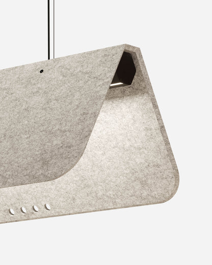 KUNTUR est un luminaire acoustique suspendu ON-OFF de la collection KALLMA