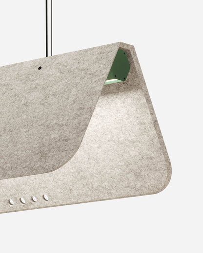 KUNTUR est un luminaire acoustique suspendu ON-OFF de la collection KALLMA