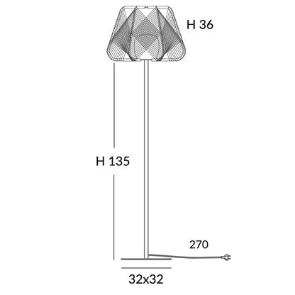 Lampadaire élégant Onna Outdoor dimensions