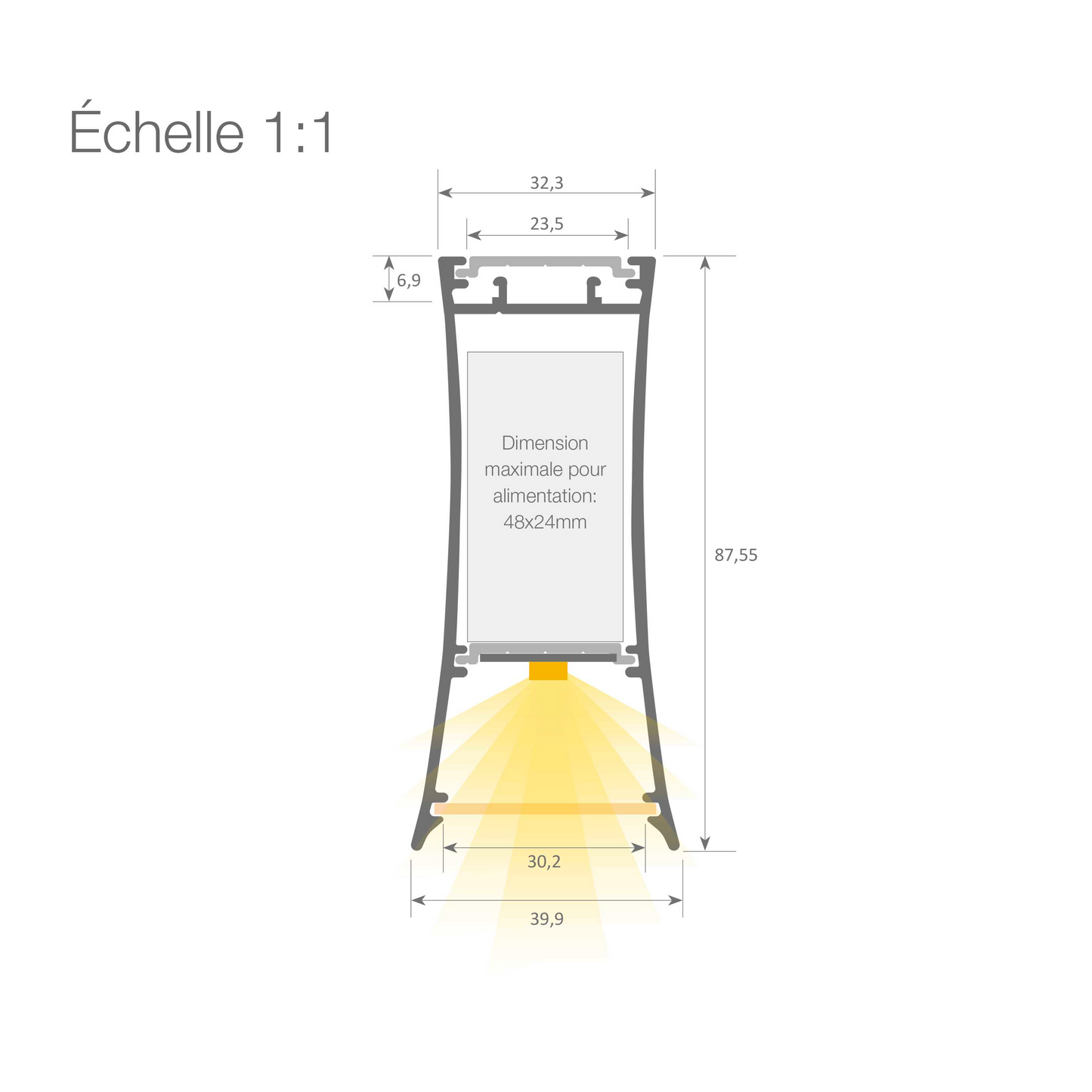 Luminaire suspendu Lirio - Suspension linéaire DALI
