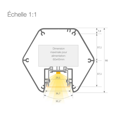 Suspension linéaire Loto - Luminaire aluminium DALI