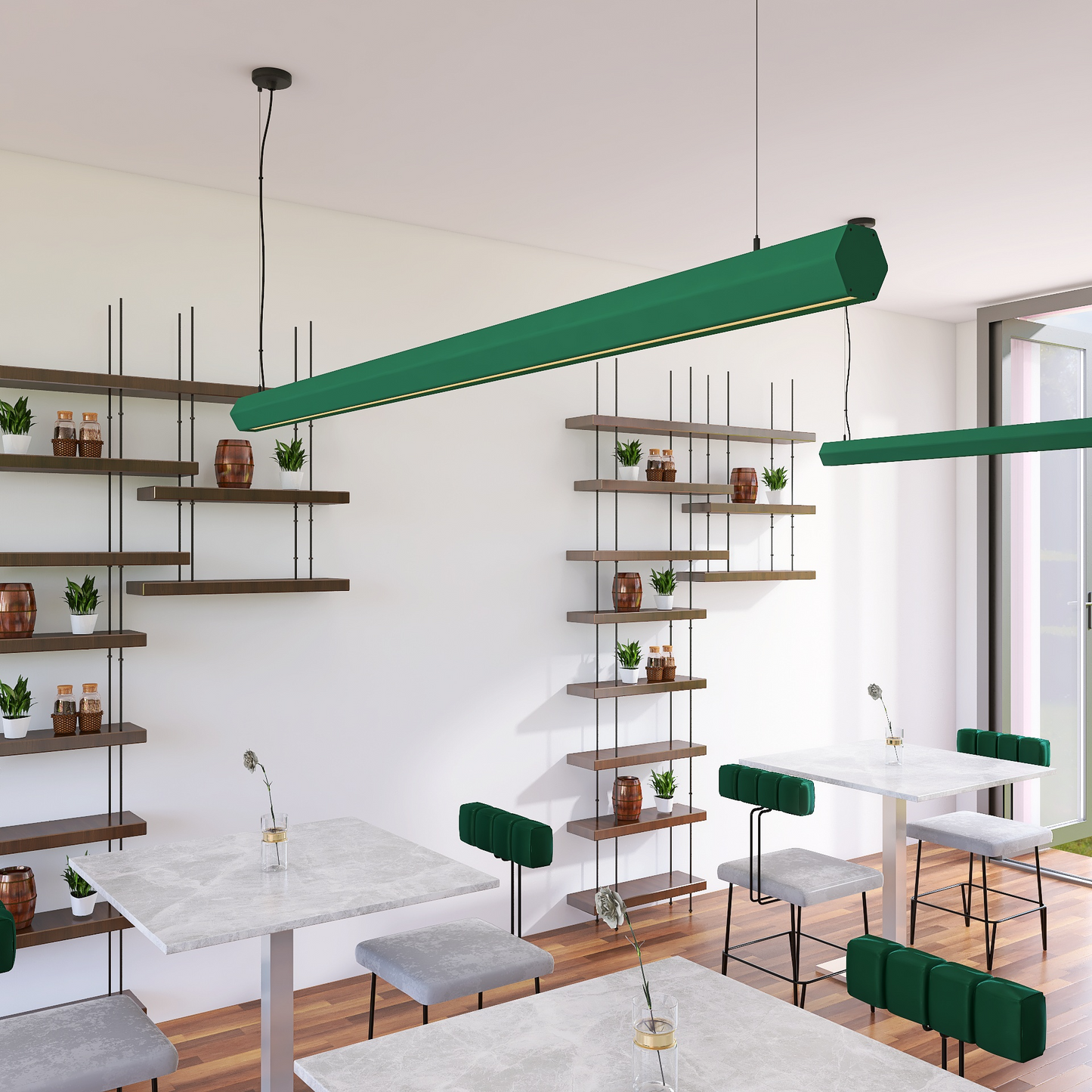 Suspension linéaire Loto - Luminaire aluminium DALI