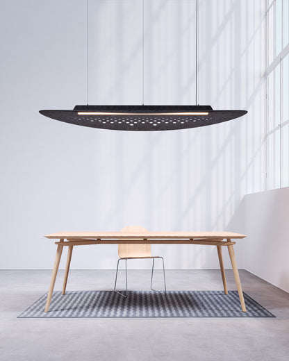SULAY, le luminaire circulaire acoustique suspendu ON/OFF, collection KALLMA