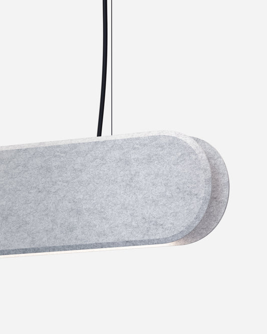 Luminaire linéaire acoustique gris Kipu