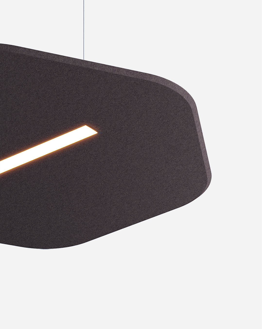 Luminaire acoustique hexagonal suspendu Sisa