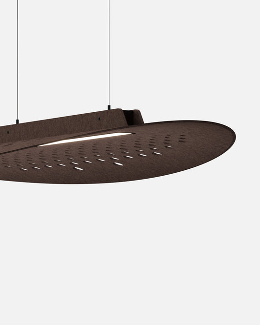 SULAY, le luminaire circulaire acoustique suspendu ON/OFF, collection KALLMA
