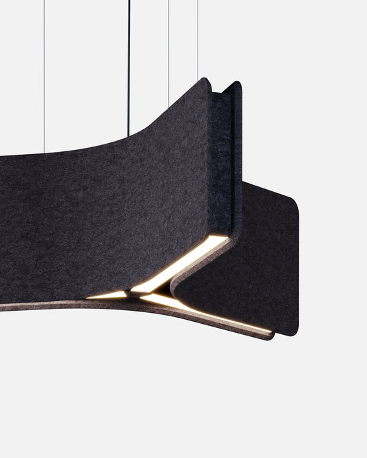 WARAWARA est un luminaire acoustique en forme d’étoile ON-OFF de la collection KALLMA