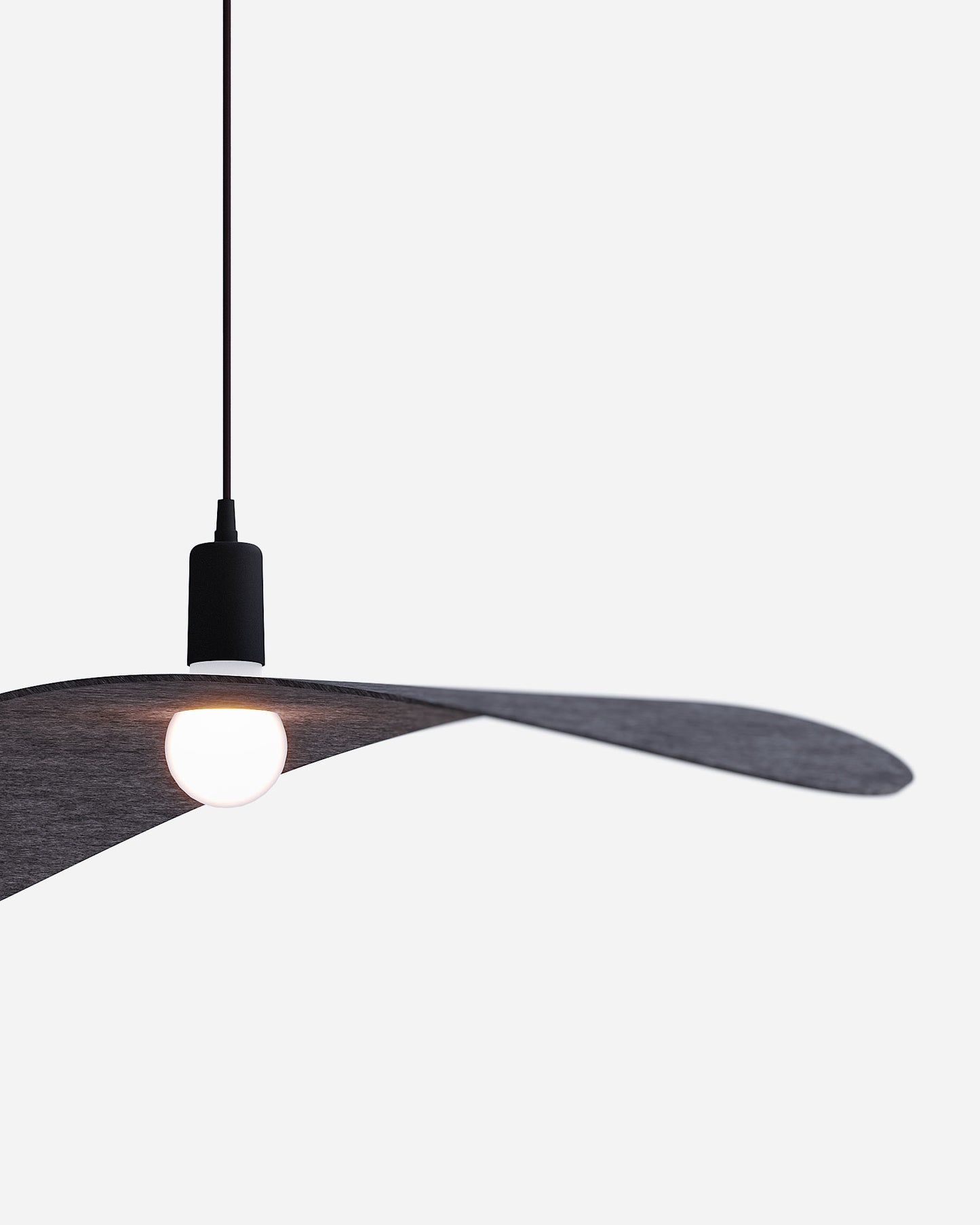 Suspension acoustique elliptique gris foncé Wayra