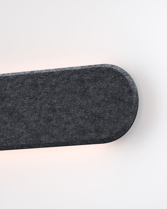 Luminaire mural gris foncé acoustique Kipu Wall
