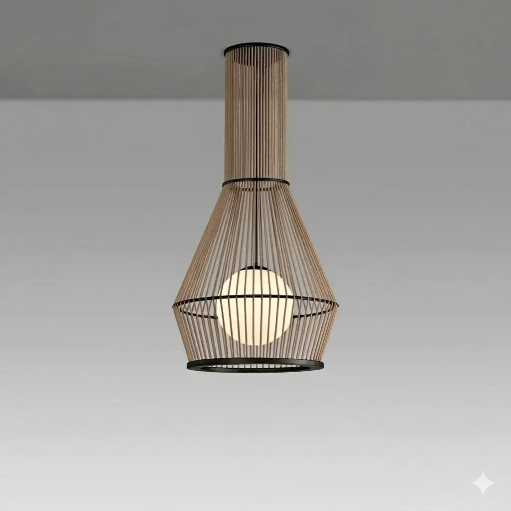 Luminaire en corde Morgana Ø 40 cm – Suspension LED en corde