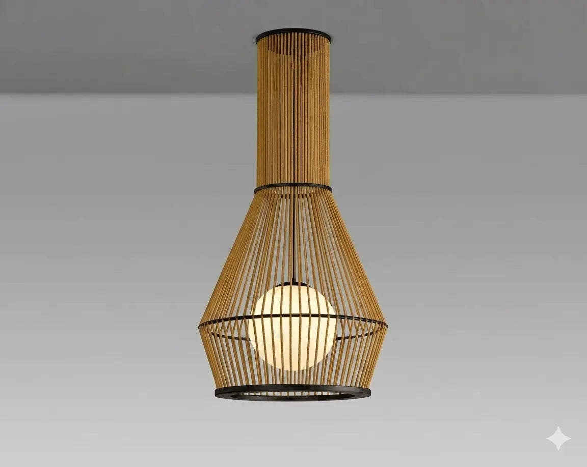 Luminaire en corde Morgana Ø 40 cm – Suspension LED en corde