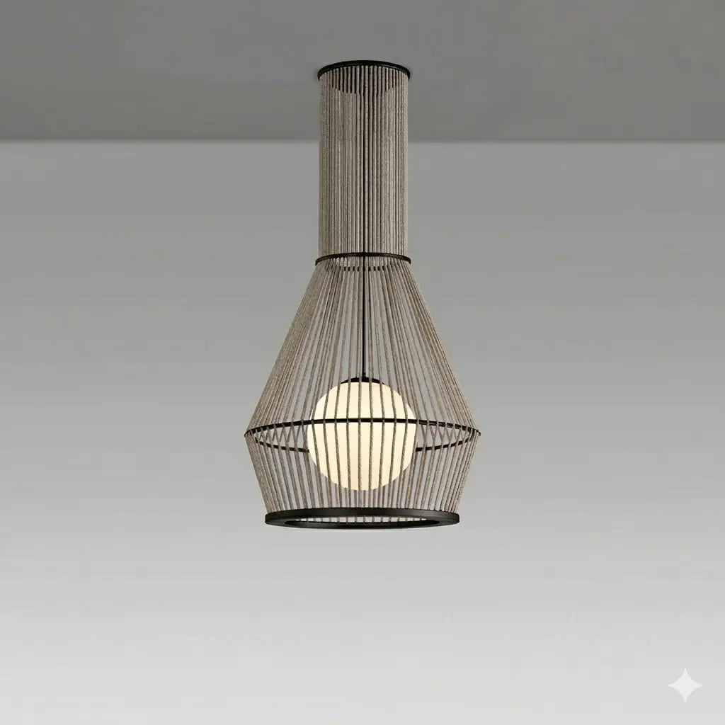 Luminaire en corde Morgana Ø 40 cm – Suspension LED en corde