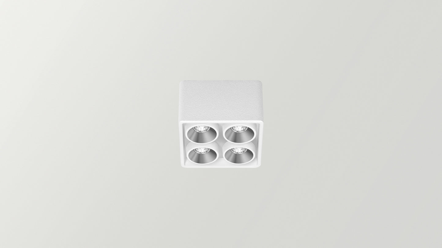 Applique Black Foster Micro Surface 2x2 LEDs Dali