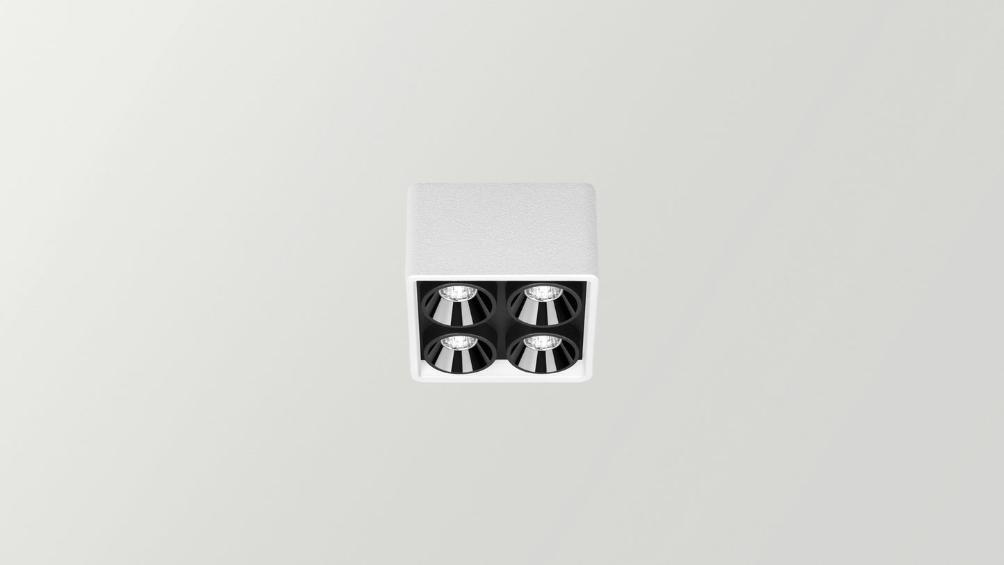 Applique Black Foster Micro Surface 2x2 LEDs Dali