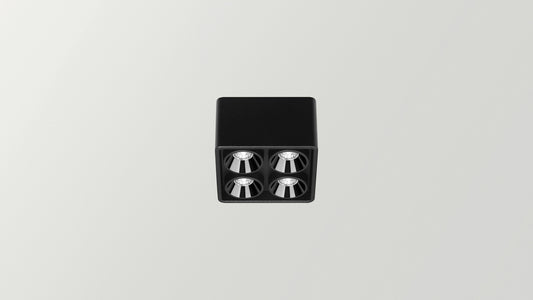 Applique Black Foster Micro Surface 2x2 LEDs Dali