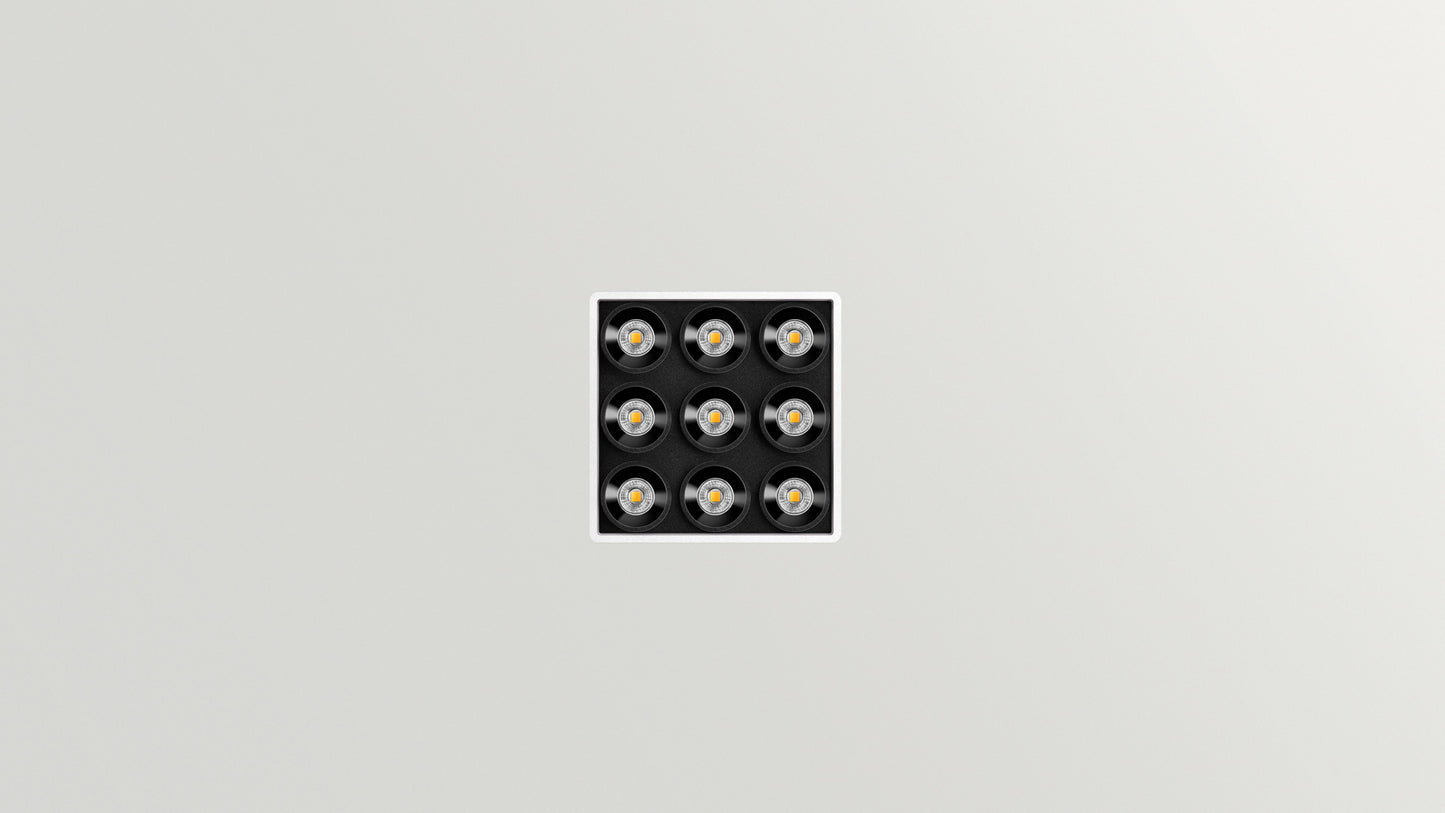 Applique Black Foster Micro Surface 3x3 LEDs