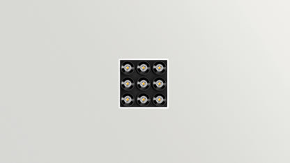 Applique Black Foster Micro Surface 3x3 LEDs