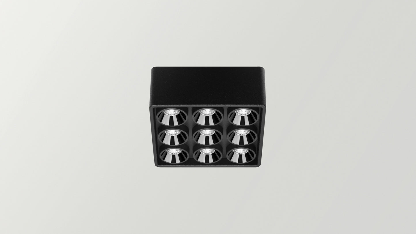 Applique Black Foster Micro Surface 3x3 LEDs