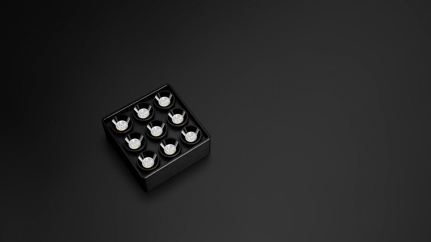Applique Black Foster Micro Surface 3x3 LEDs