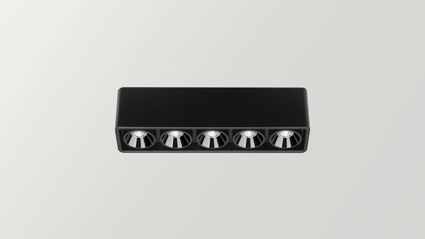 Applique Black Foster Micro Surface 5 LEDs Dali