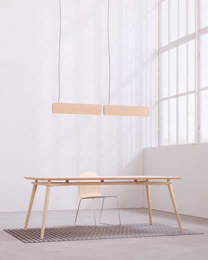 Suspension bois, NINA, luminaire linéaire DALI, WOOD