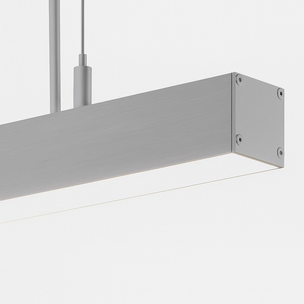 Suspension linéaire en aluminium gris anodisé argent Orange