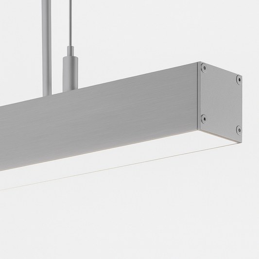 Suspension linéaire en aluminium gris anodisé argent Orange