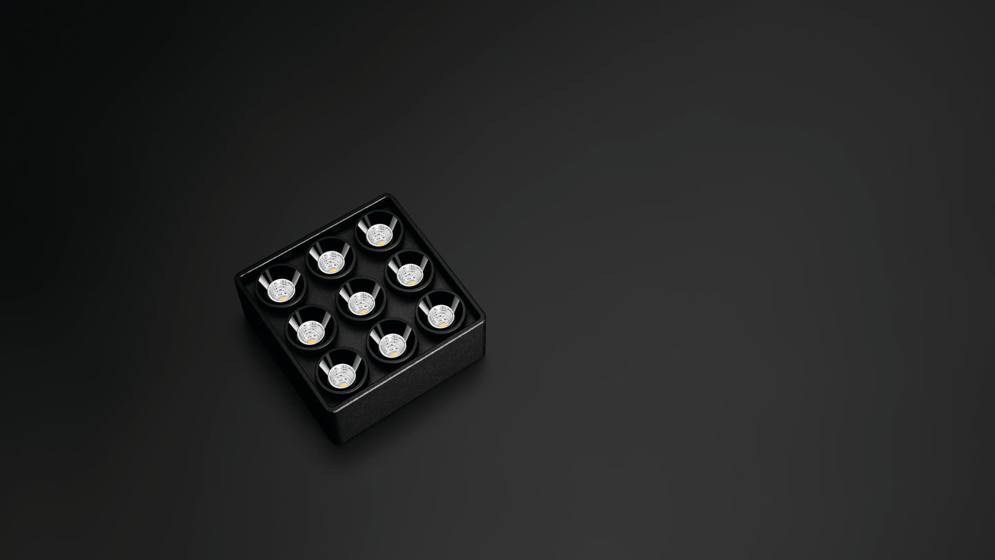 Applique Black Foster Micro Surface 3x3 LEDs
