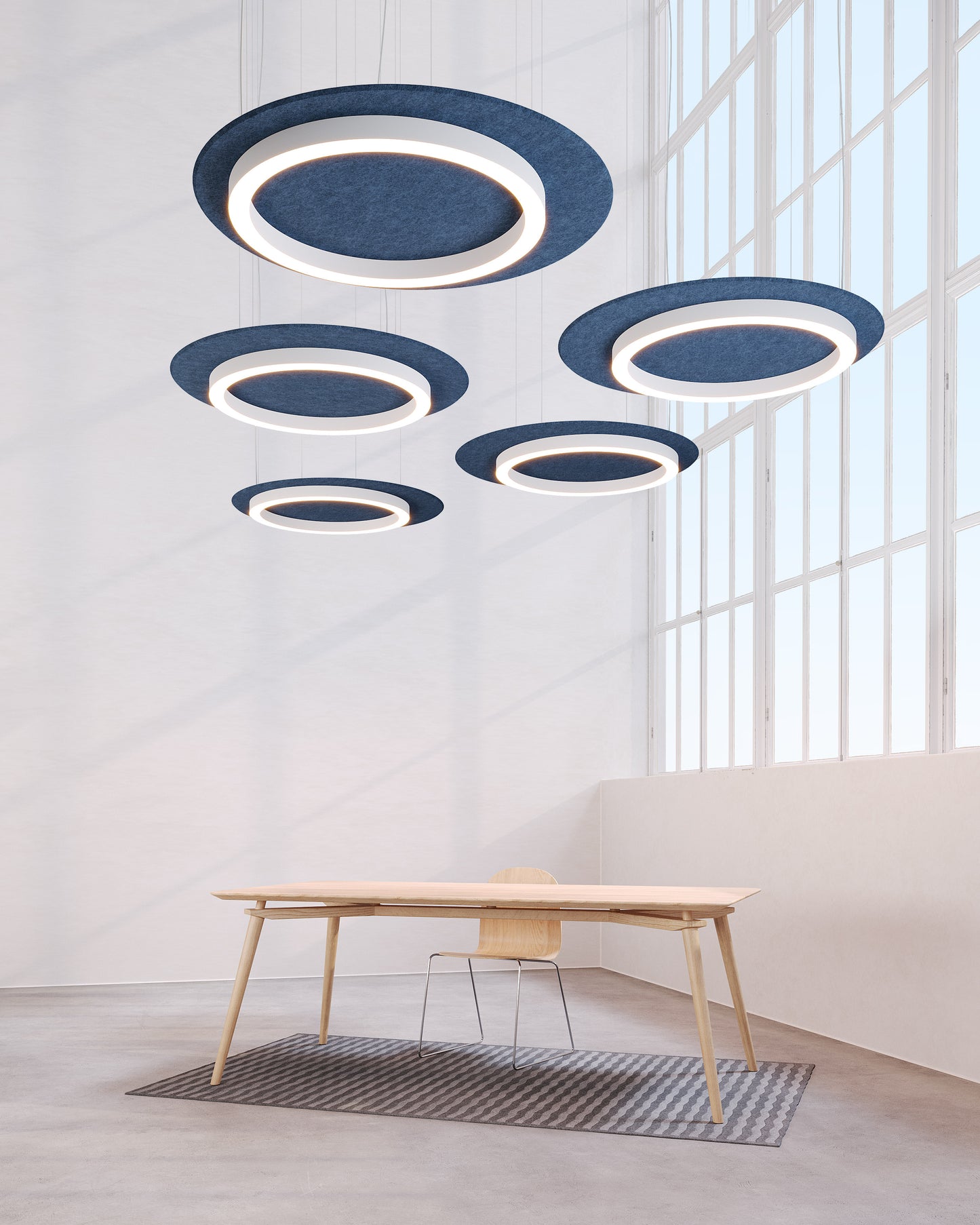 Suspension acoustique Siwi - Luminaire design contemporain