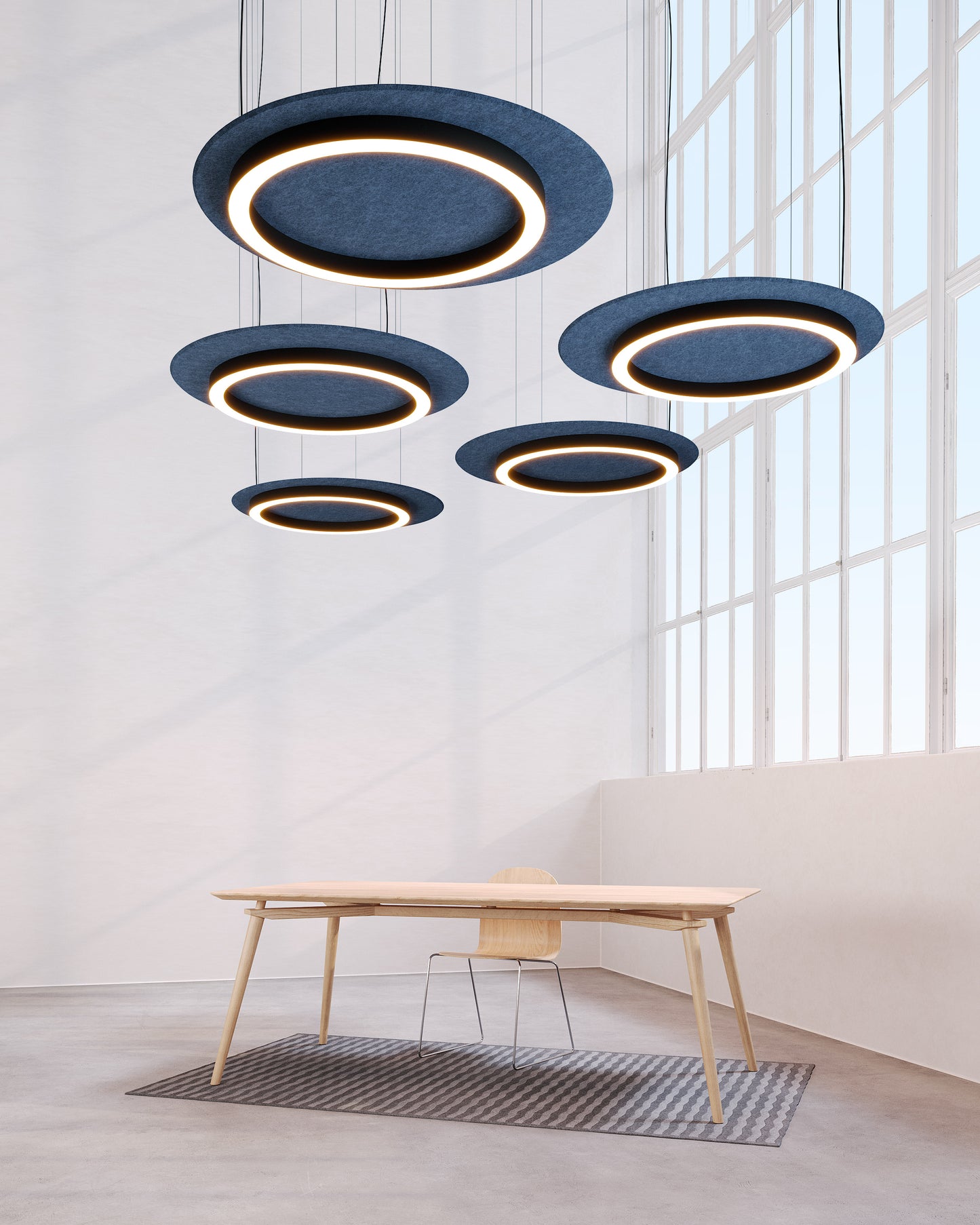 Suspension acoustique Siwi - Luminaire design contemporain