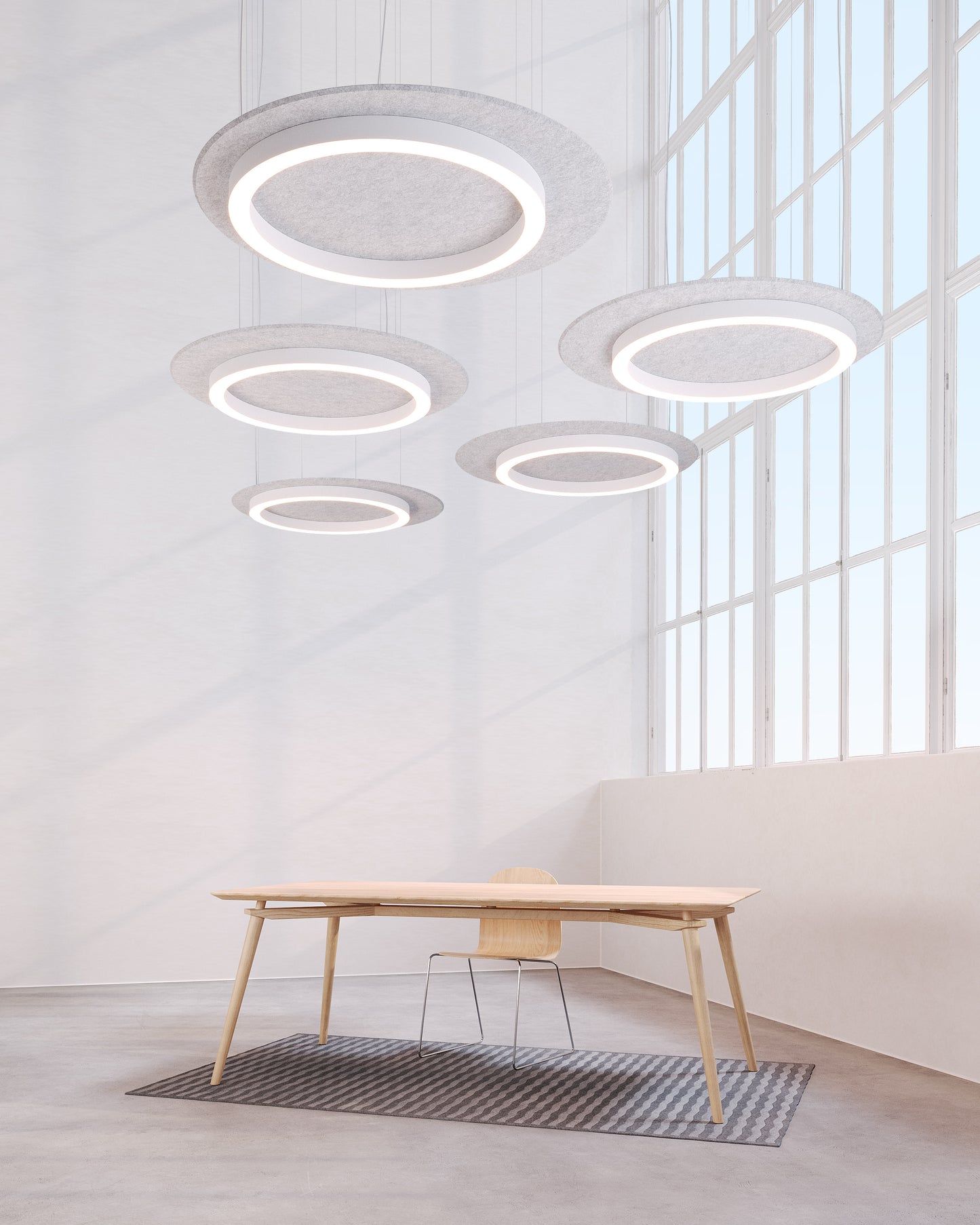 Suspension acoustique Siwi - Luminaire design contemporain